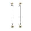 Pearl Earrings - AA 6mm & 7mm Pearls on Sterling Silver Chain & Hooks. Available in White