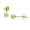 Pearl Earrings - AAA 3mm White Round Cultured Pearls on 9ct Gold Posts.