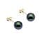 Pearl Earrings - AAA 5mm Black (Peacock) Round Cultured Pearls on 9ct Gold Posts