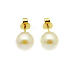 Pearl Earrings - AAA 7mm White Cultured Pearls on 9ct Gold Posts.