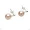 Pearl Earrings - Stud Drops - AAA 8mm Oval Pearls on Sterling Silver.  White, Pink, Lavender.