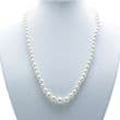 Pearl Necklace - AA+ 4-9mm Round Graduated String - 17'' with gold ball clasp