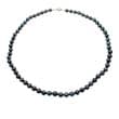 Pearl Necklace - AA+ 6mm Round Peacock - 16 or 18" with sterling silver clasp