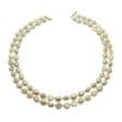 Pearl Necklace - AA+ 9-11mm Double Row Baroque Pearls with sterling silver clasp. White, Black