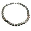 Pearl Necklace - AA Coin Pearl Necklace - 17'' with Sterling Silver clasp; White or Black