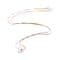 Pearl Pendant, Threaded White Pearl Tricolour Chain