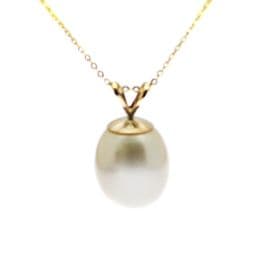 Pearl Pendant with 9mm Drop Pearl 9ct Gold