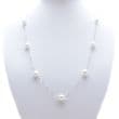 Pearl Tincup Necklace - AAA 7mm Oval - 17'' with sterling silver chain & bolt clasp.