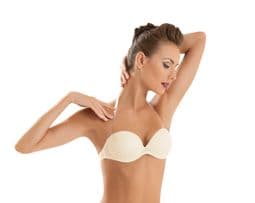 1570 Clear Back Strapless Push Up Bra (Black)