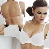 Clear Back Bra "Valea" (White)
