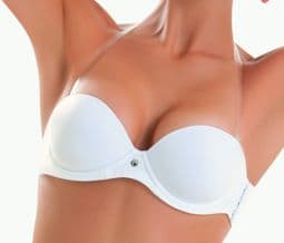 Strapless Clear Back Bra Sielei 1660 (Coffee)