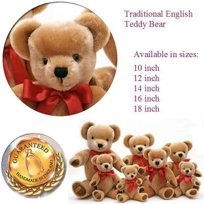 Merrythought Traditional Mohair London Gold Teddy Bear