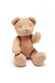 Hand knitted brown bear