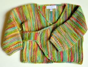Multicoloured wrap around Cardigan