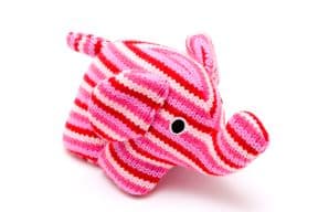 Pink elephant rattle
