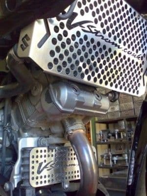 Bespoke V-Strom Rad & Oil Cooler Cover with Owners Club Logo