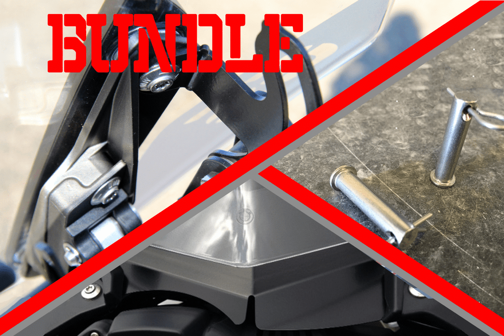 BUNDLE (10% OFF) - R1200GS(A) Screen Strength Brackets + Front Def. + Stainless Steel Pins
