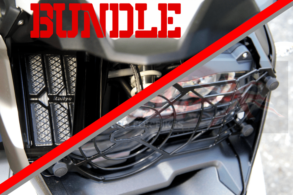 BUNDLE (10% OFF) - R1250GS/A Radiator Protectors + 'Quick Release)' LED Headlight Guard