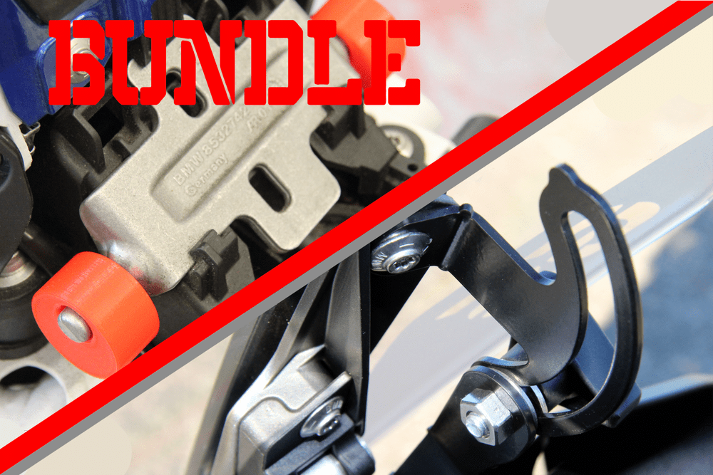 BUNDLE - R1250GS(A) Adj. Screen Strength Brackets + Seat Lowering Bushes