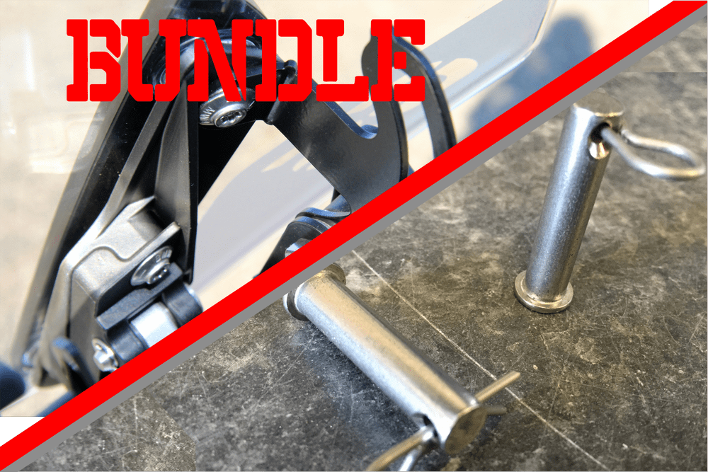 BUNDLE -R1250GS(A) Adjustable Screen Strength Brackets + Stainless Pivot Pins