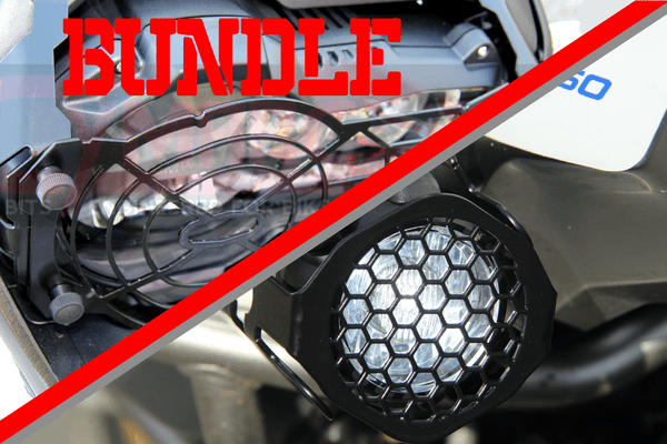 BUNDLE - R1250GSA Spotlight Guards + Headlight Guard