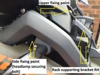 R1200GSA LC Light Duty Front Utility Rack in Black