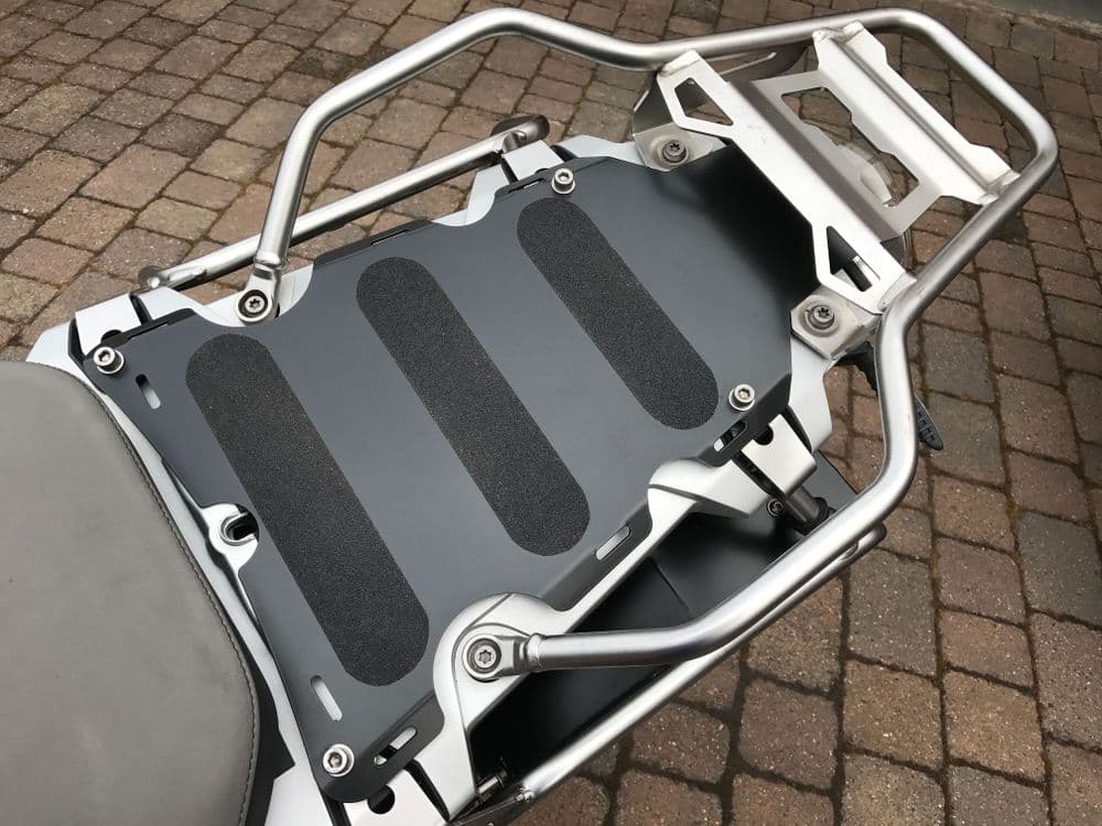 R1200GSA LC Rear Pillion Seat Plate Rack in Aluminium Black Finish