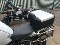 R1200GSA LC Rear Pillion Seat Plate Rack in Aluminium Black Finish for Twin Cam Vario topbox
