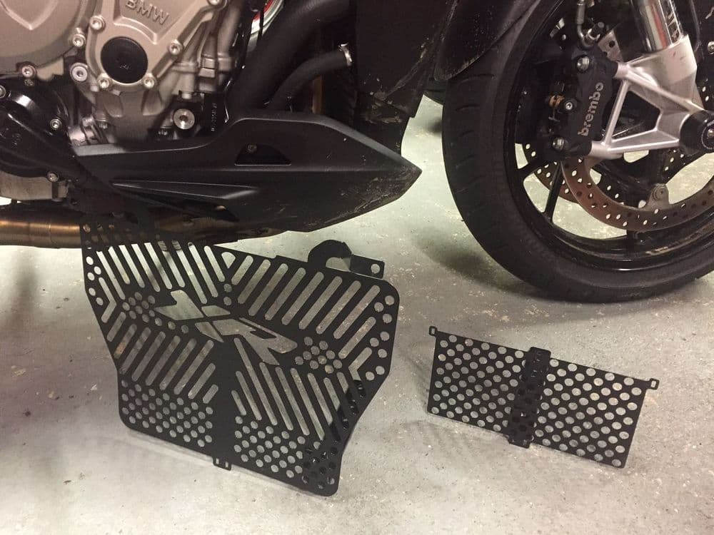 S1000XR Gen 1 Radiator & Oil Cooler Guard set in Stainless steel