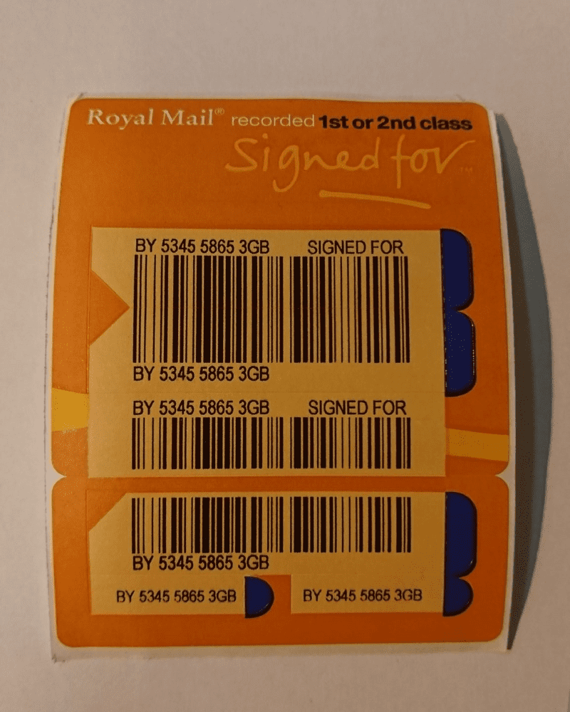 Second Class Signed for