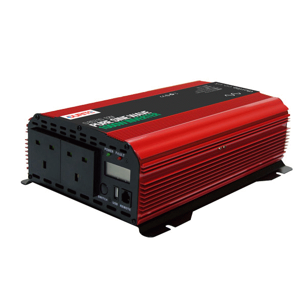 1000W 12V DC to 230V AC Compact Sine Wave Voltage Inverter-0-857-10