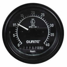 12/24V Alternator Pick-up Tachometer with Hour Meter - 0-4000RPM-0-523-78