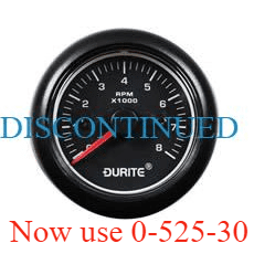 12/24V LED Illuminated Marine Tachometer - 52mm 0-4000RPM-0-525-10