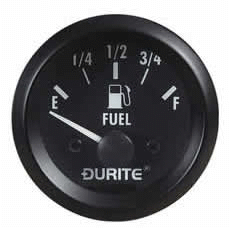 12V Illuminated Fuel Gauge with Sender - 52mm-0-523-06