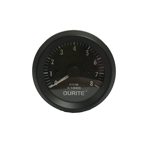 12V Illuminated Tachometer - 0-8000RPM 52mm-0-523-20