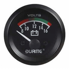 12V Illuminated Voltmeter - 52mm-0-523-22