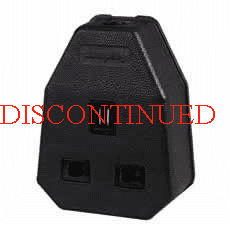 13A 1 Way Black Rubber Socket-0-722-00