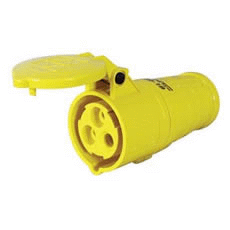 16A 110V Yellow Trailing Socket-0-698-19