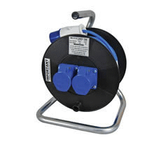 16A 230V Blue Mains Extension Reel - 25m-0-684-25