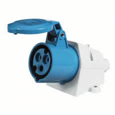 16A 230V Blue Surface-Mounted Socket-0-684-69