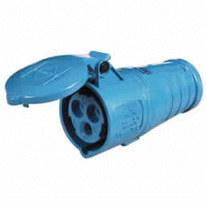16A 230V Blue Trailing Socket-0-684-19
