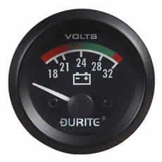 24V Illuminated Voltmeter - 52mm-0-523-72