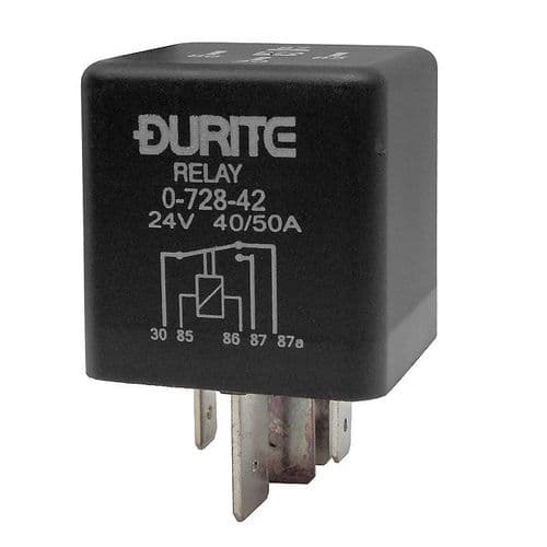 24V Mini Extra Heavy Duty Change Over Relay - 40/50A-0-728-42