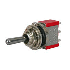 3 Way Momentary On/Off/Momentary On Miniature Toggle Switch - 5A at 28V-0-496-60