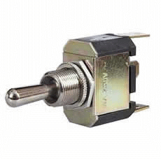 3 Way On/Off/Momentary On Toggle Switch with Metal Lever - 10A at 28V-0-496-01