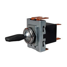 3 Way On/On/On Toggle Switch with Plastic Paddle Lever - 10A at 12V-0-645-11