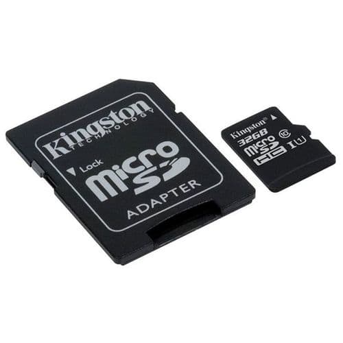 32GB micro SDXC Class 10, UHS-I, speeds up to 80MB/s read, 10MB/s write 0- 775-32