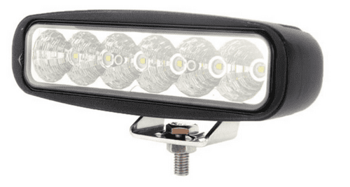 6 x 3W CREE LED Rectangular Reverse Flood Beam Work Lamp - 10-30V 0-420-38