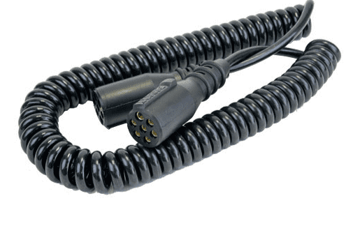 7 Core Retractable Polyurethene Cable with 2 x 24N Sockets - 3 Metre-0-717-23