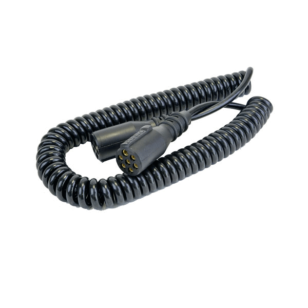 7 Core Retractable Polyurethene Cable with 2 x 24N Sockets - 4.5 Metre-0-717-25